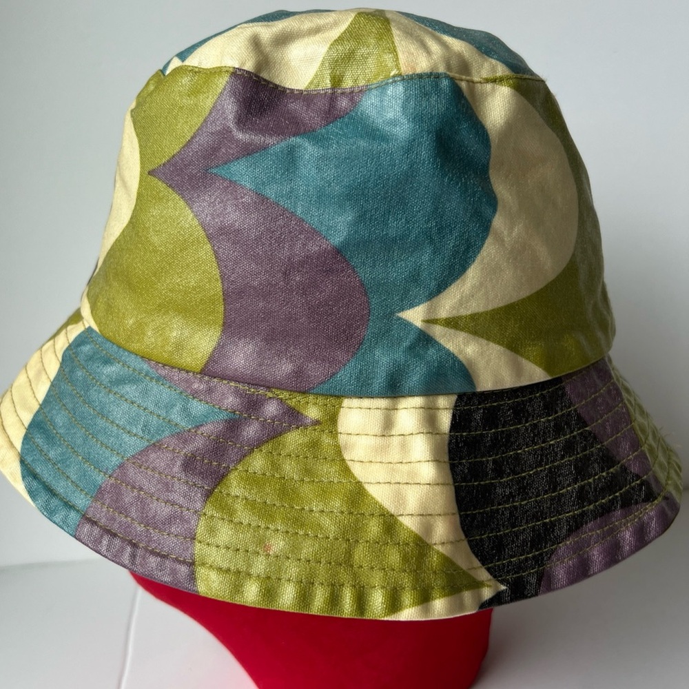 Boden Mod Bucket Hat Women’s Purple Green Blue Ivory Waterproof Cotton Coated PU